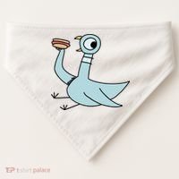Funny Pigeon With A Hotdog Fan Art USA-Made Doggie Bandana thumb 0