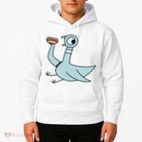 Funny Pigeon With A Hotdog Fan Art Hoodie thumb 2