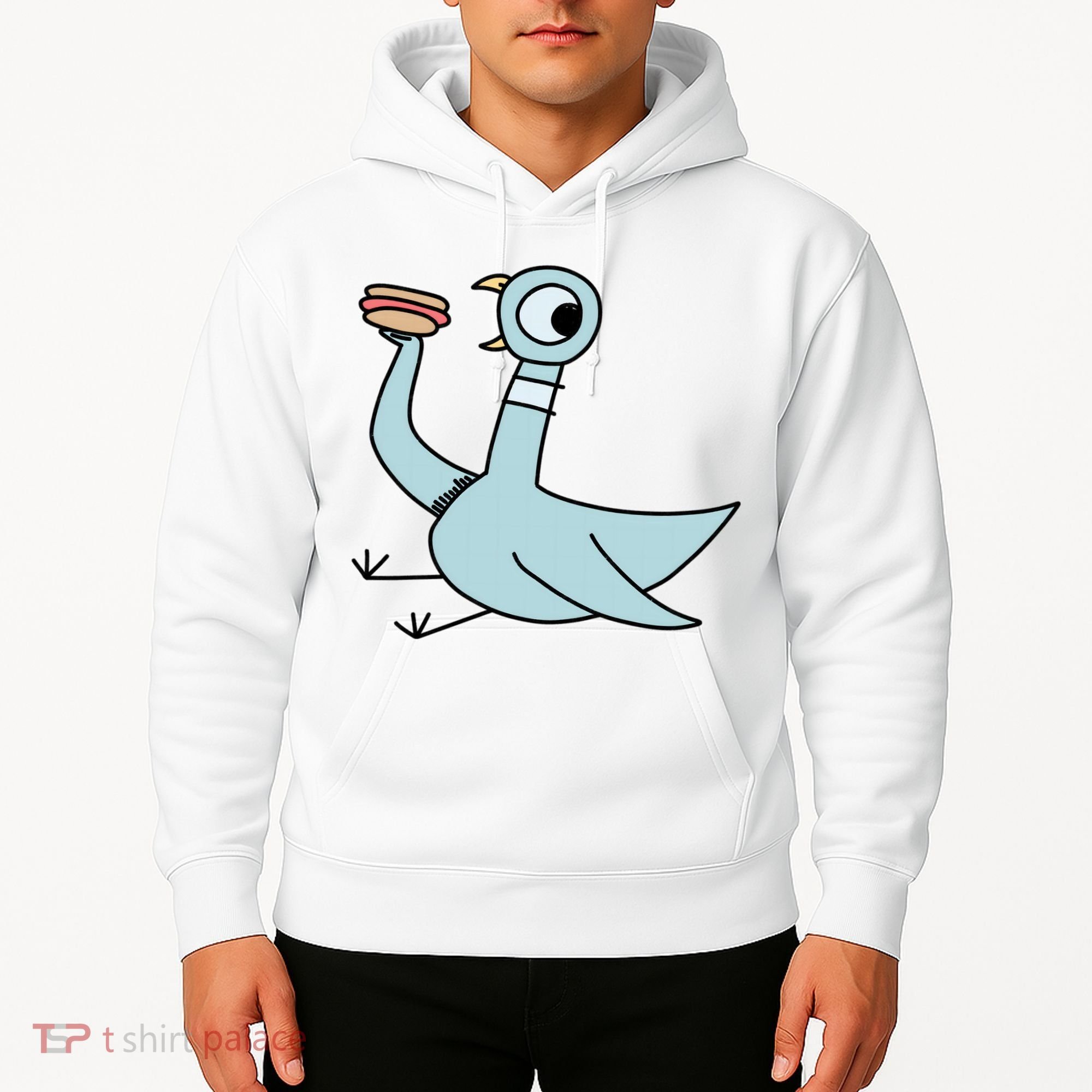 Funny Pigeon With A Hotdog Fan Art Hoodie