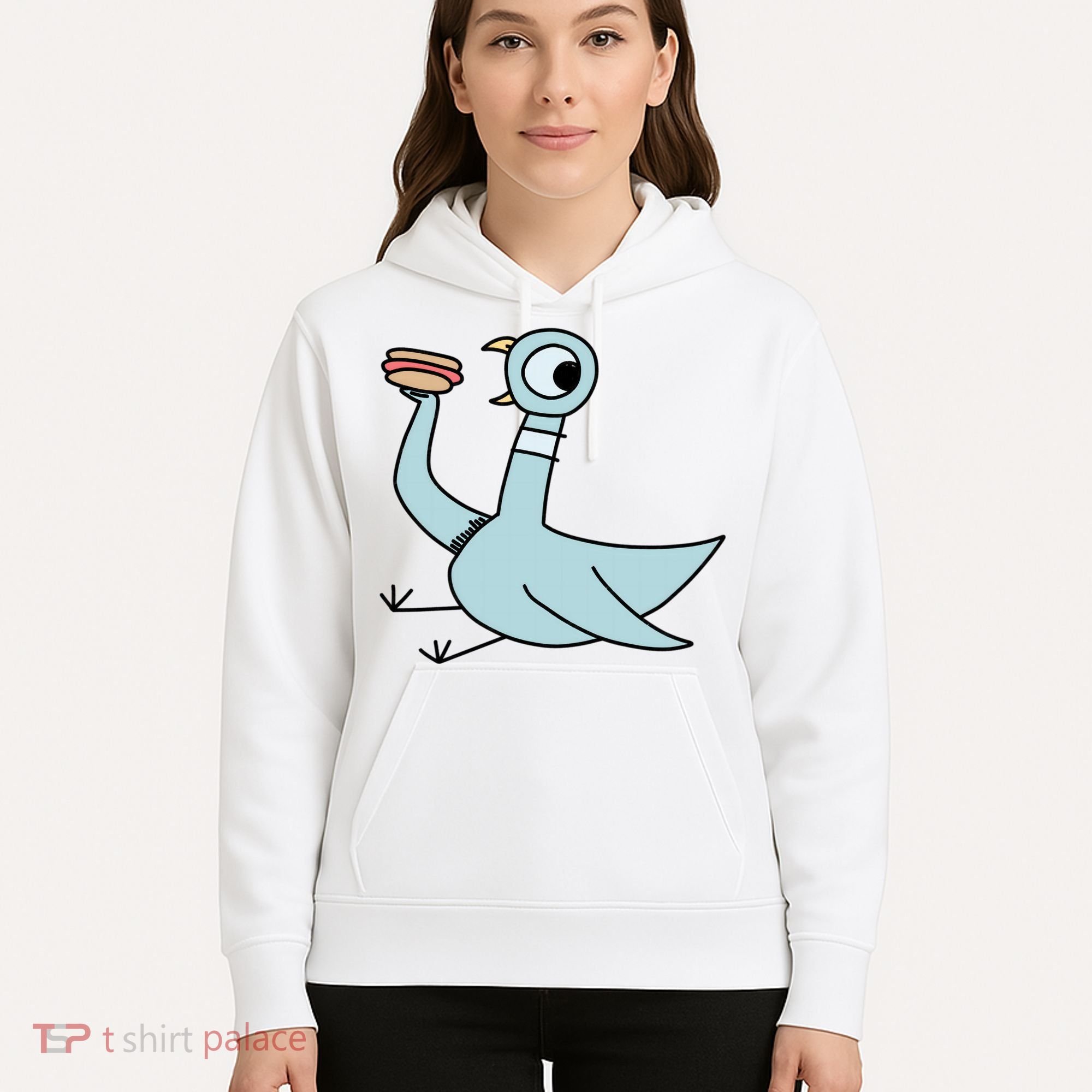 Funny Pigeon With A Hotdog Fan Art Hoodie