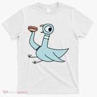 Funny Pigeon With A Hotdog Fan Art T-Shirt thumb 0