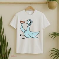 Funny Pigeon With A Hotdog Fan Art T-Shirt thumb 2