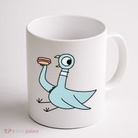 Funny Pigeon With A Hotdog Fan Art Coffee Mug thumb 1