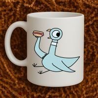 Funny Pigeon With A Hotdog Fan Art Coffee Mug thumb 2