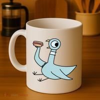 Funny Pigeon With A Hotdog Fan Art Coffee Mug thumb 4