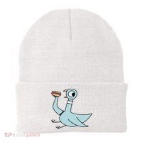 Funny Pigeon With A Hotdog Fan Art Beanie thumb 0