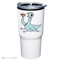 Funny Pigeon With A Hotdog Fan Art Tumbler thumb 0