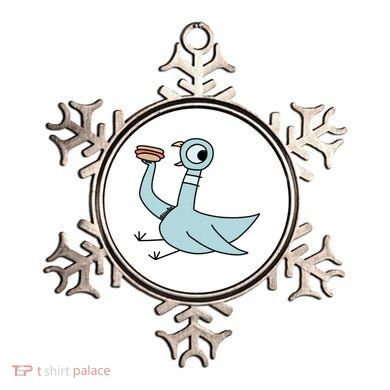 Funny Pigeon With A Hotdog Fan Art Ornament