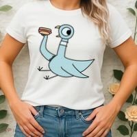 Funny Pigeon With A Hotdog Fan Art Women's T-Shirt thumb 2