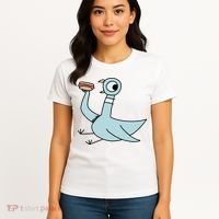 Funny Pigeon With A Hotdog Fan Art Women's T-Shirt thumb 4