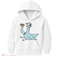 Funny Pigeon With A Hotdog Fan Art Kids Hoodie thumb 0