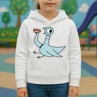 Funny Pigeon With A Hotdog Fan Art Kids Hoodie thumb 3