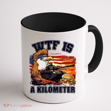 Funny Patriotic Wtf Is A Kilometer Coffee Mug back