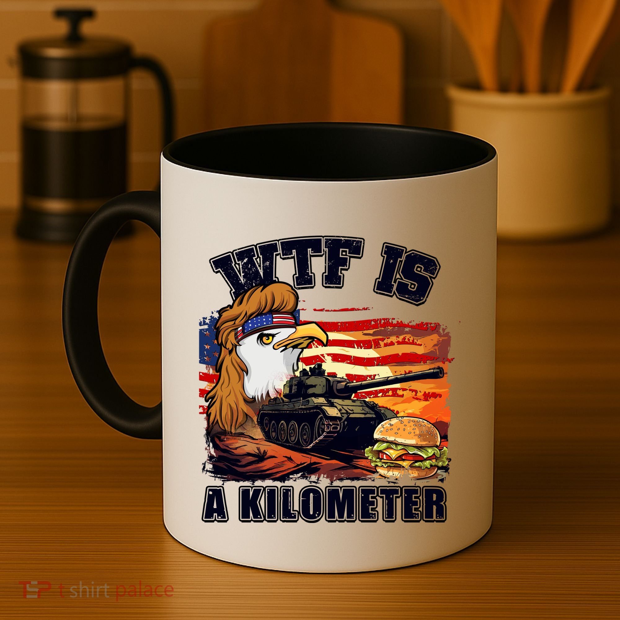 Funny Patriotic Wtf Is A Kilometer Coffee Mug