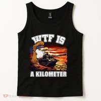 Funny Patriotic Wtf Is A Kilometer Tank Top thumb 2