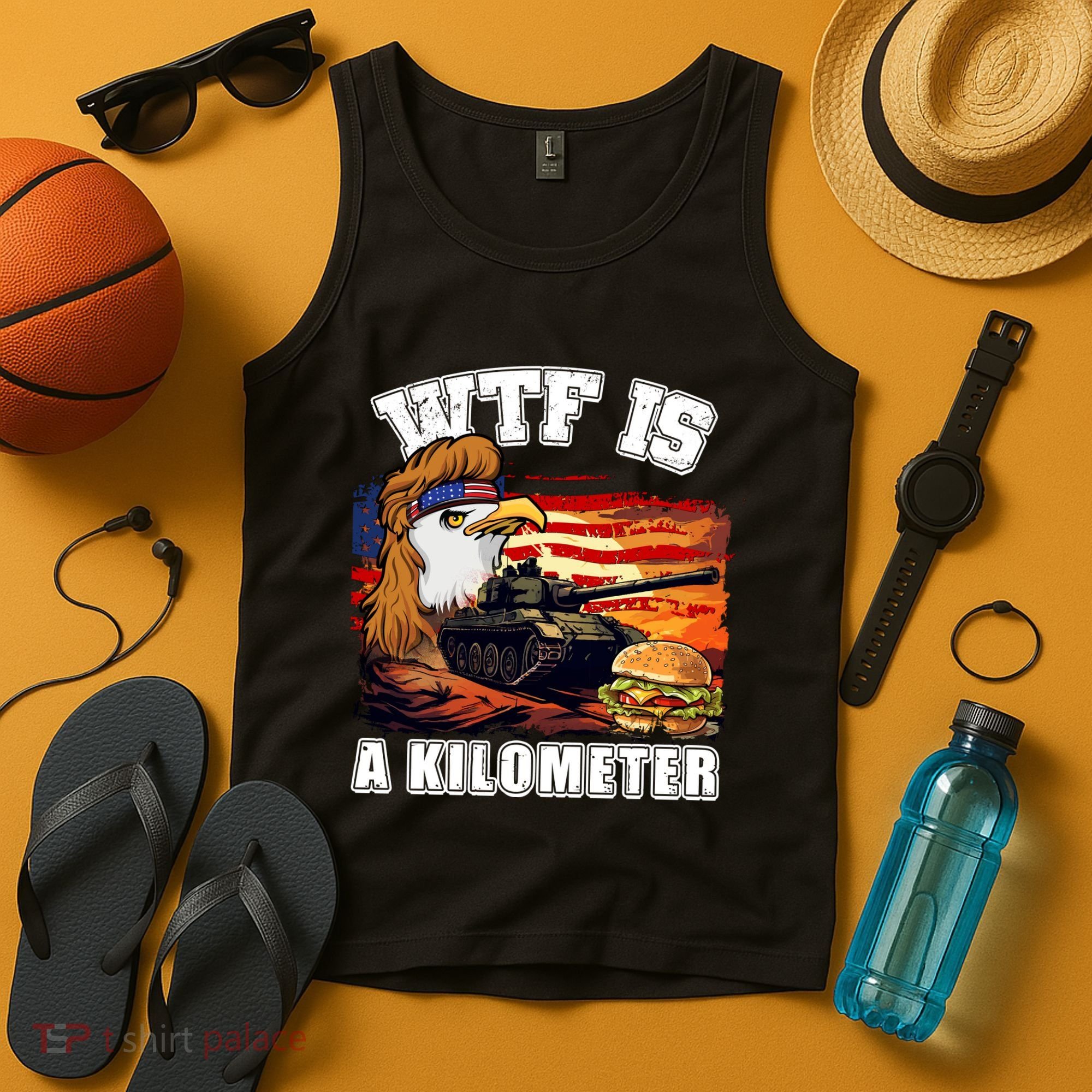 Funny Patriotic Wtf Is A Kilometer Tank Top