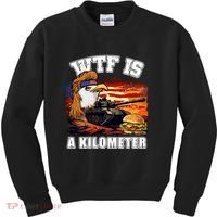 Funny Patriotic Wtf Is A Kilometer Kids Sweatshirt thumb 0