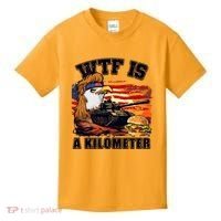 Funny Patriotic Wtf Is A Kilometer Kids T-Shirt thumb 0