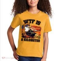 Funny Patriotic Wtf Is A Kilometer Kids T-Shirt thumb 2