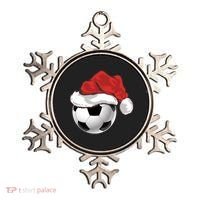 Football Player Xmas Gift Santa Hat Soccer Ball Christmas Gift Ornament thumb 0