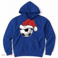Football Player Xmas Gift Santa Hat Soccer Ball Christmas Gift Hoodie thumb 0