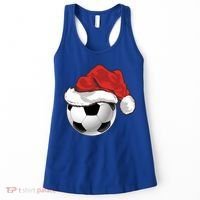 Football Player Xmas Gift Santa Hat Soccer Ball Christmas Gift Women's Tank Top thumb 0