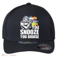 Funny Paintball You Snooze You Bruise Flexfit Unipanel Trucker Cap thumb 0
