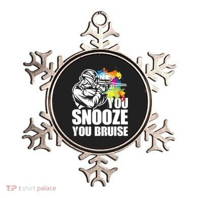 Funny Paintball You Snooze You Bruise Ornament