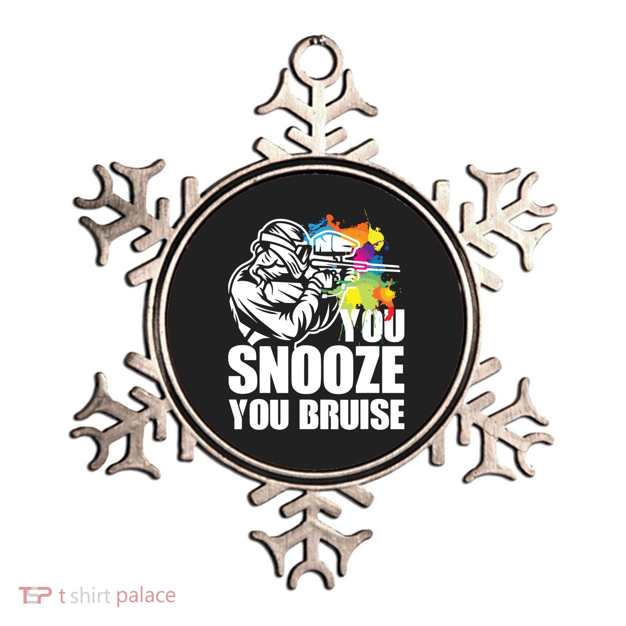 Funny Paintball You Snooze You Bruise Ornament