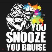 Funny Paintball You Snooze You Bruise Ornament thumb 1