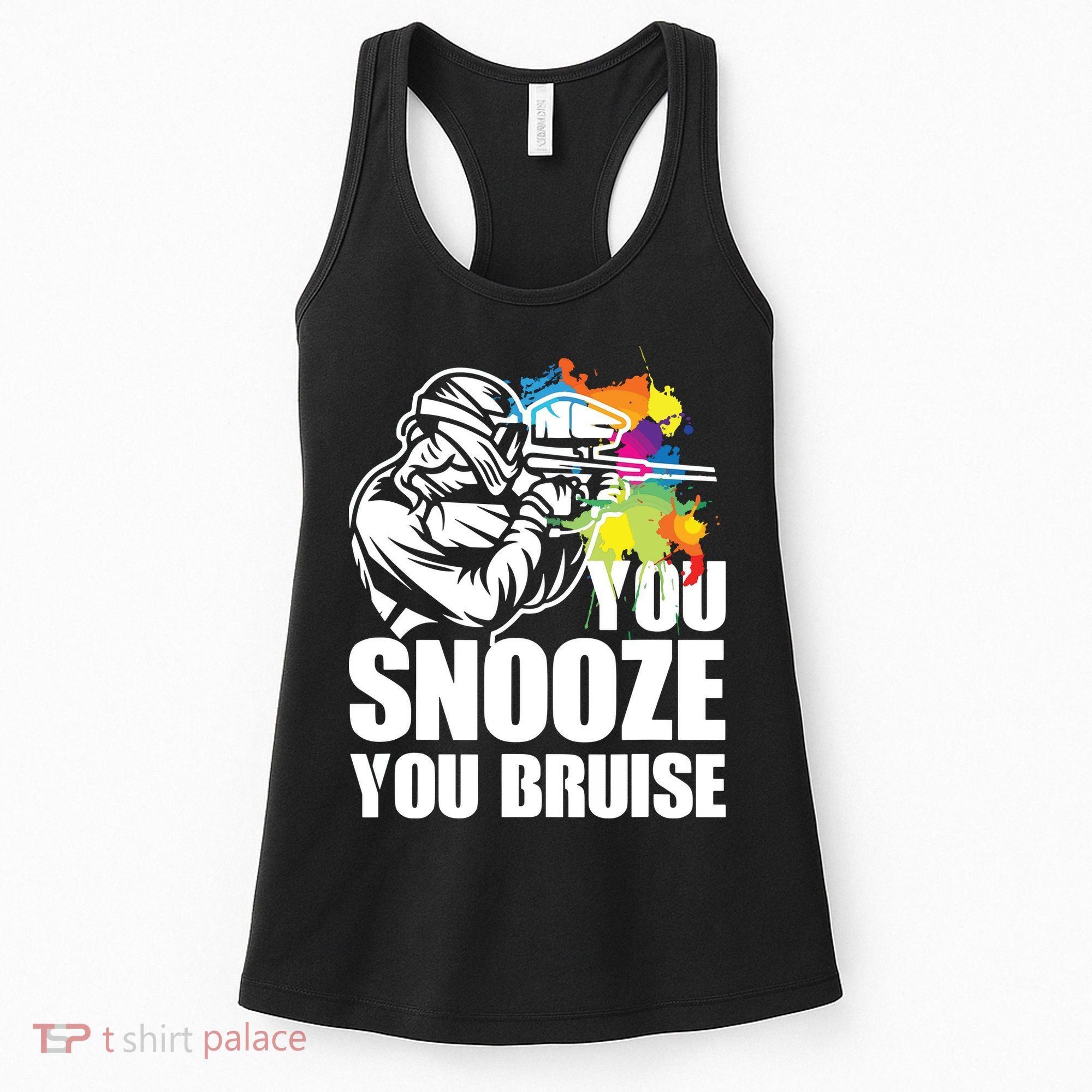 Funny Paintball You Snooze You Bruise Women's Tank Top