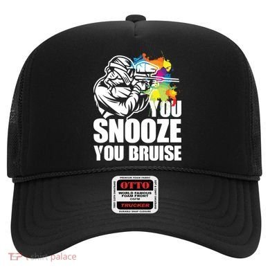 Funny Paintball You Snooze You Bruise Hat