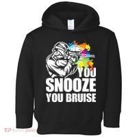 Funny Paintball You Snooze You Bruise Toddler Hoodie thumb 0