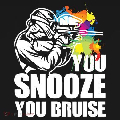Funny Paintball You Snooze You Bruise Tall Hoodie