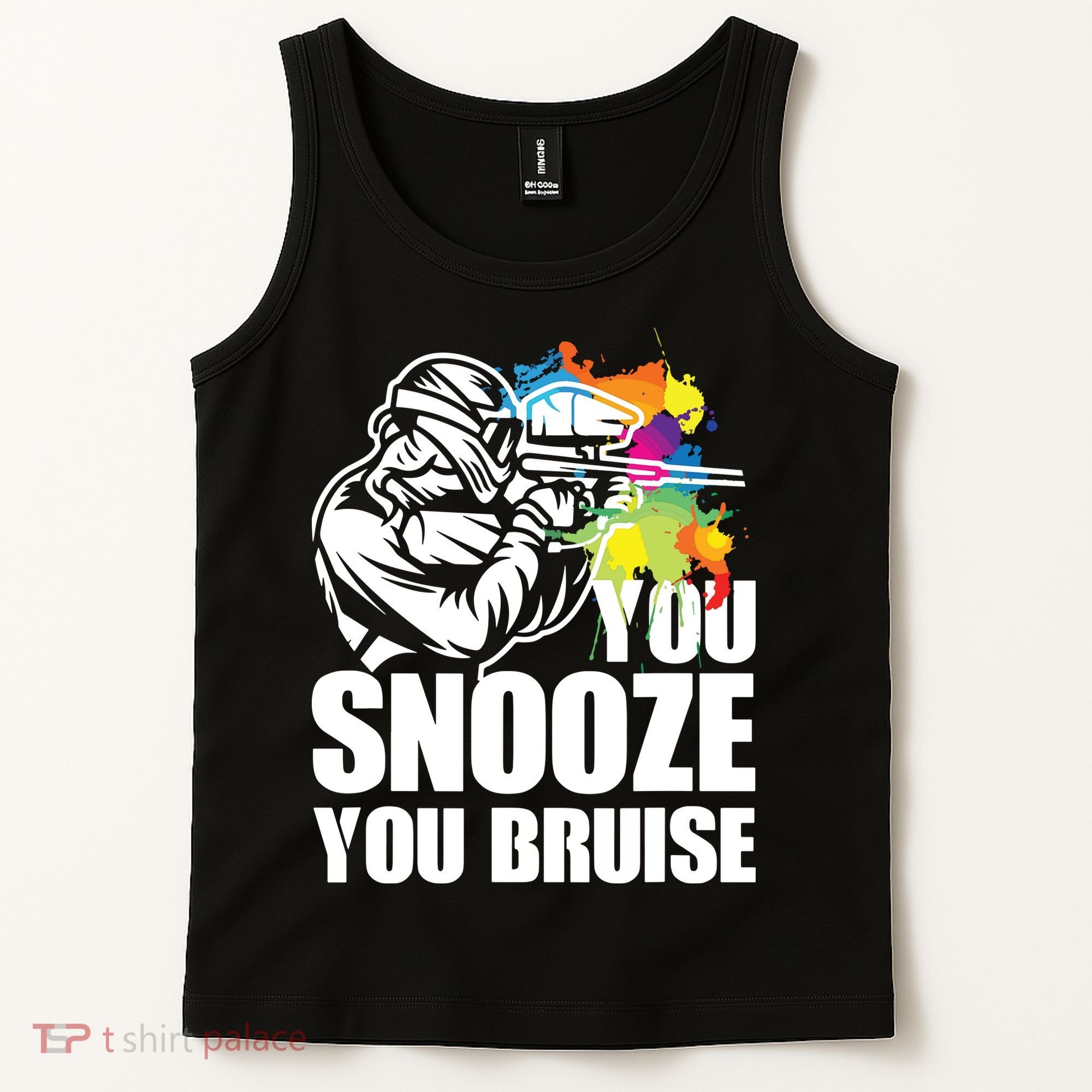 Funny Paintball You Snooze You Bruise Tank Top