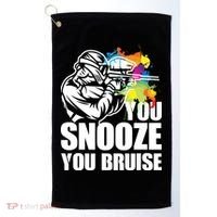 Funny Paintball You Snooze You Bruise Golf Towel thumb 0