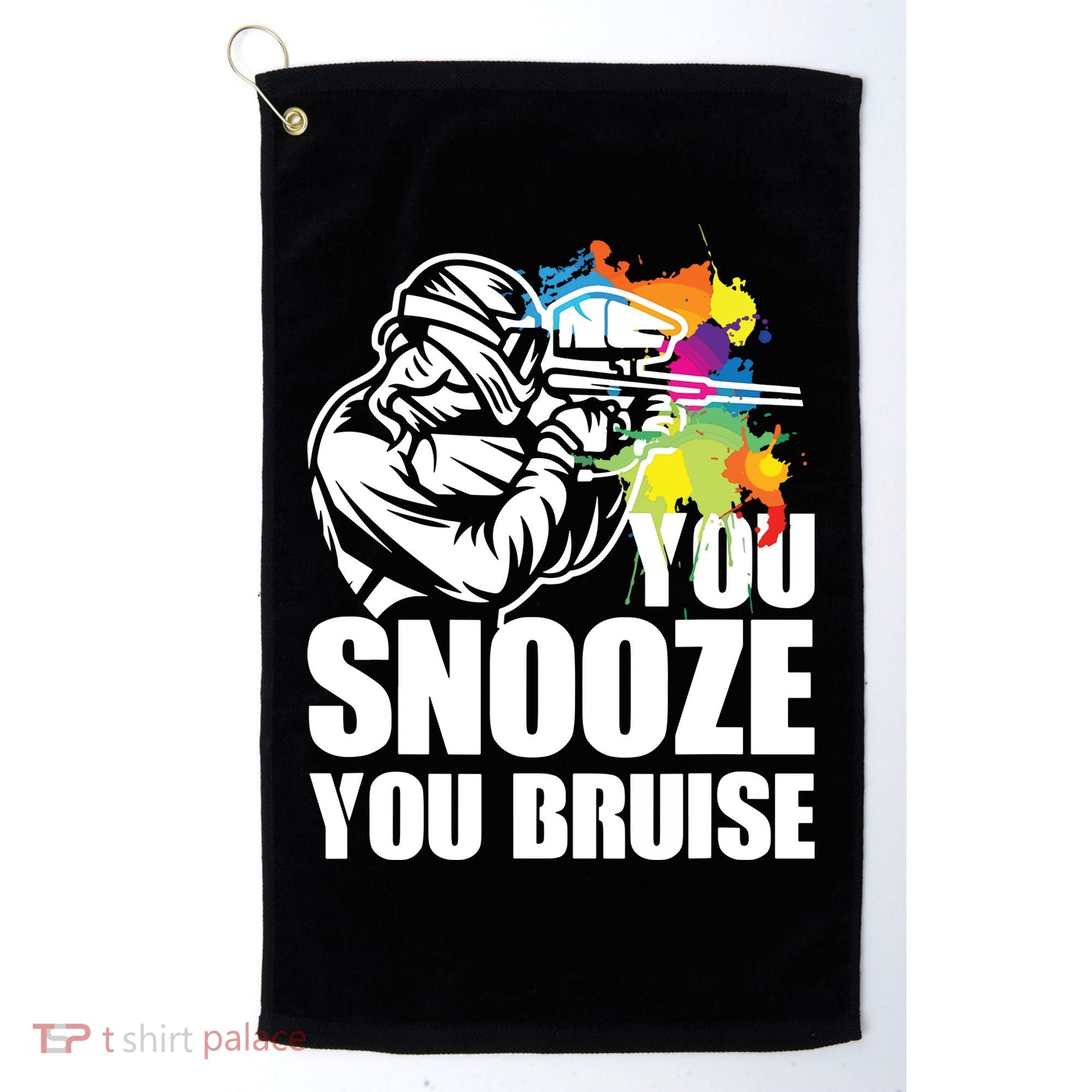Funny Paintball You Snooze You Bruise Golf Towel