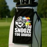 Funny Paintball You Snooze You Bruise Golf Towel thumb 2