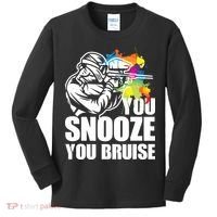 Funny Paintball You Snooze You Bruise Kids Long Sleeve Shirt thumb 0