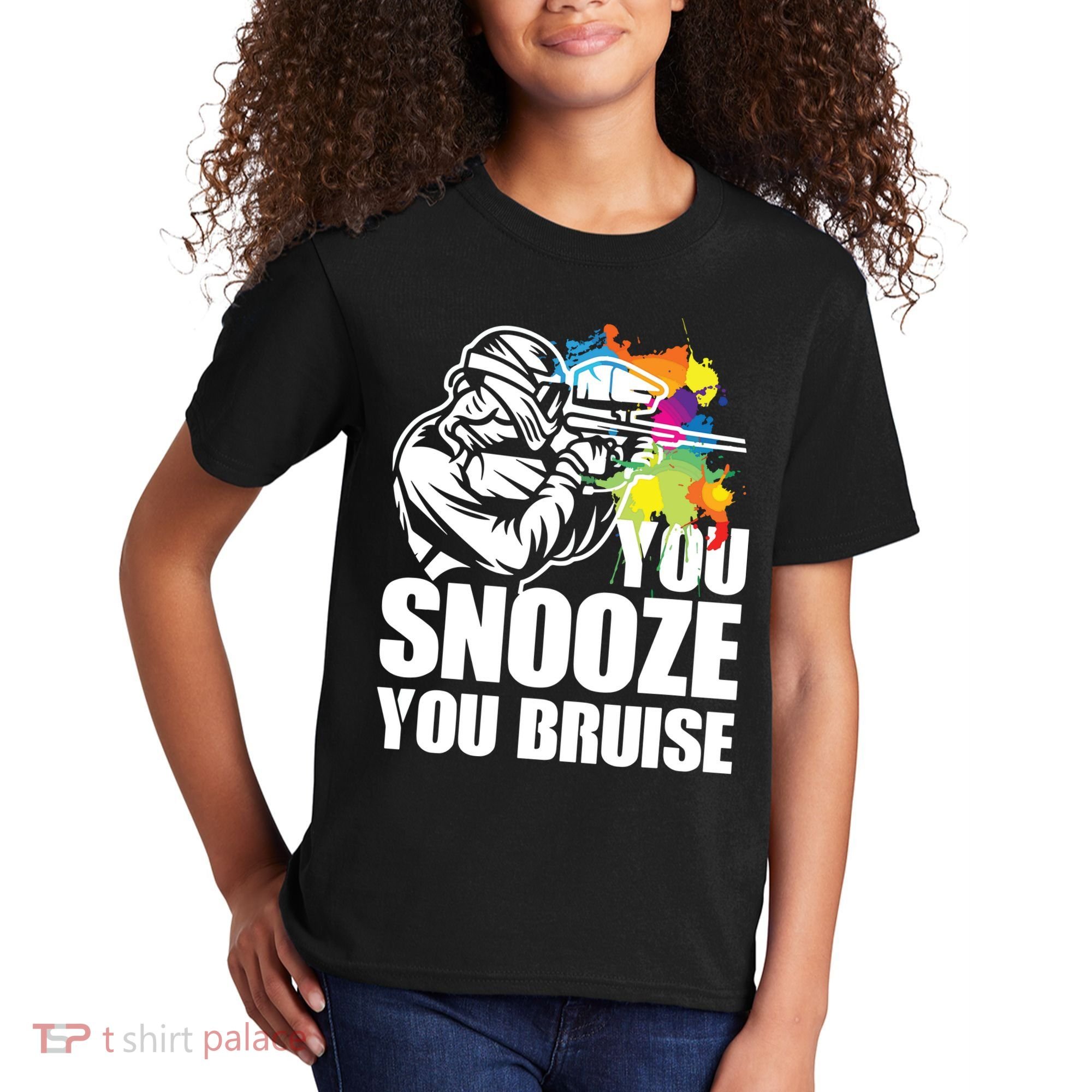 Funny Paintball You Snooze You Bruise Kids T-Shirt