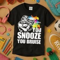 Funny Paintball You Snooze You Bruise Kids T-Shirt thumb 3