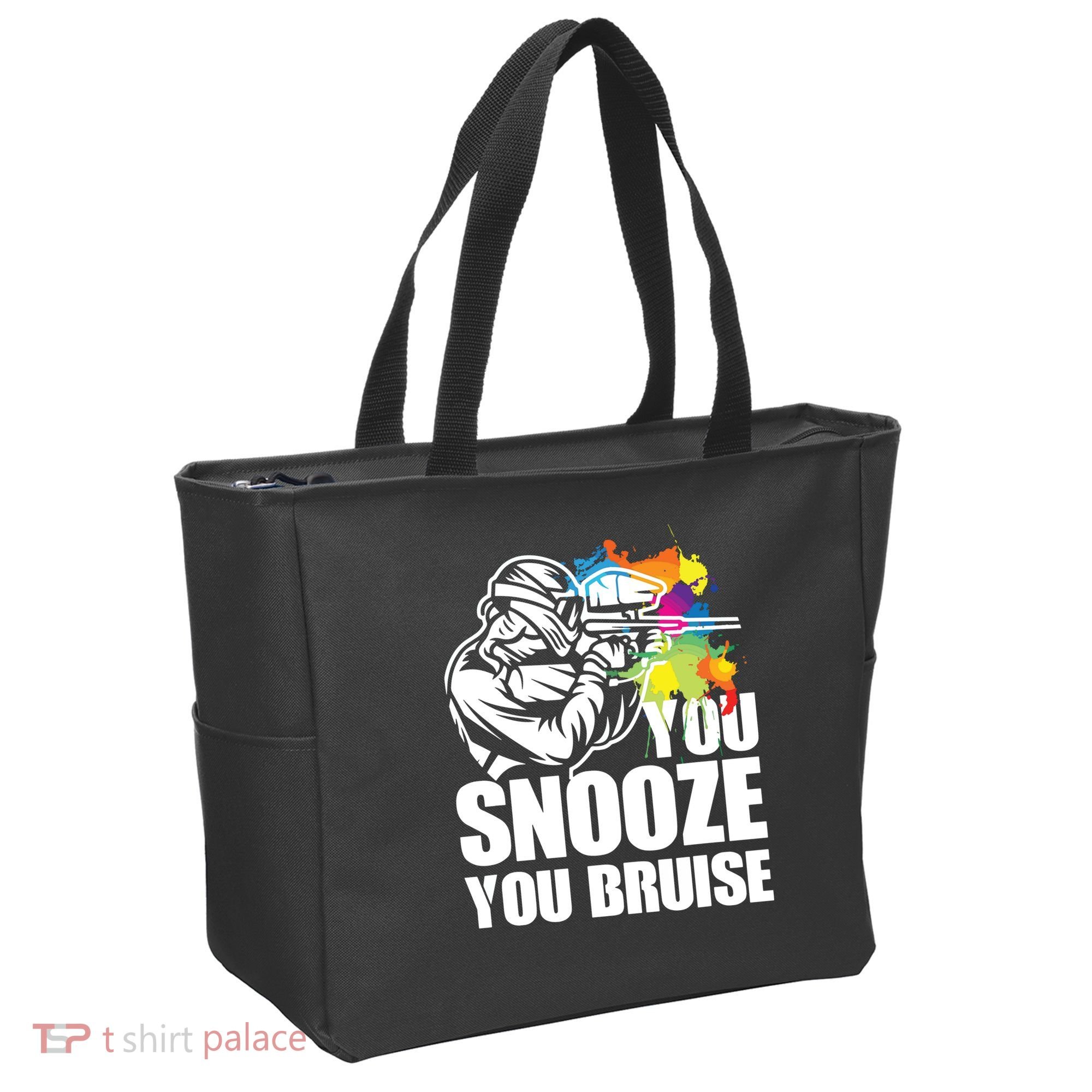 Funny Paintball You Snooze You Bruise Tote Bag