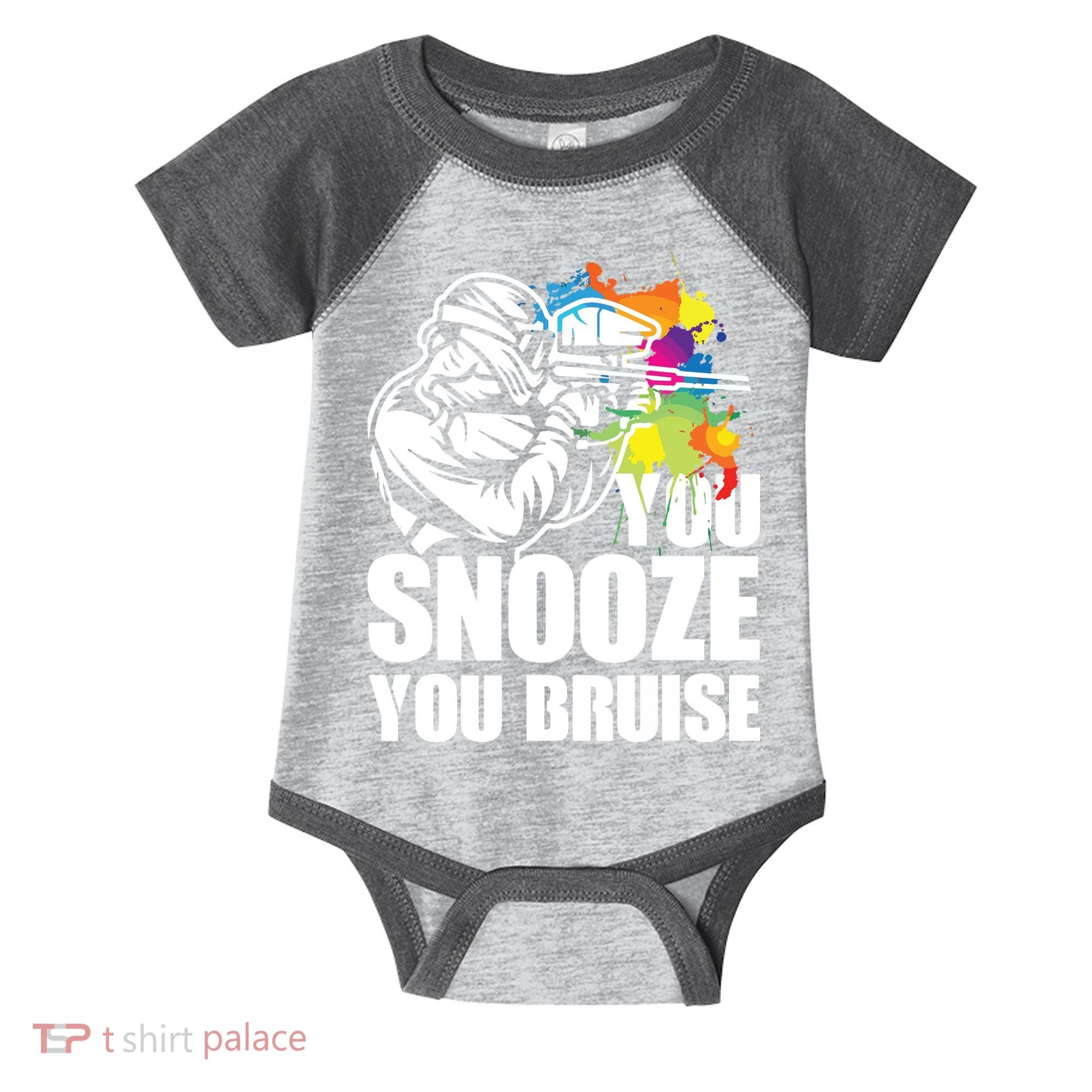 Funny Paintball You Snooze You Bruise Infant Baby Jersey Bodysuit