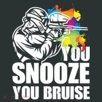 Funny Paintball You Snooze You Bruise Infant Baby Jersey Bodysuit thumb 2