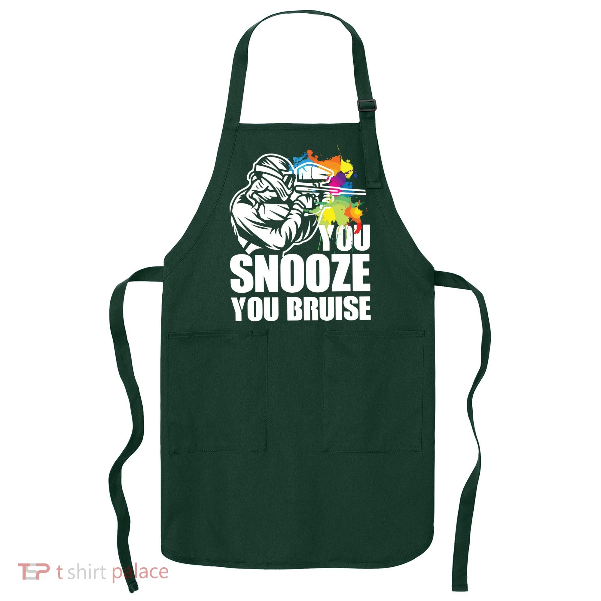 Funny Paintball You Snooze You Bruise Apron