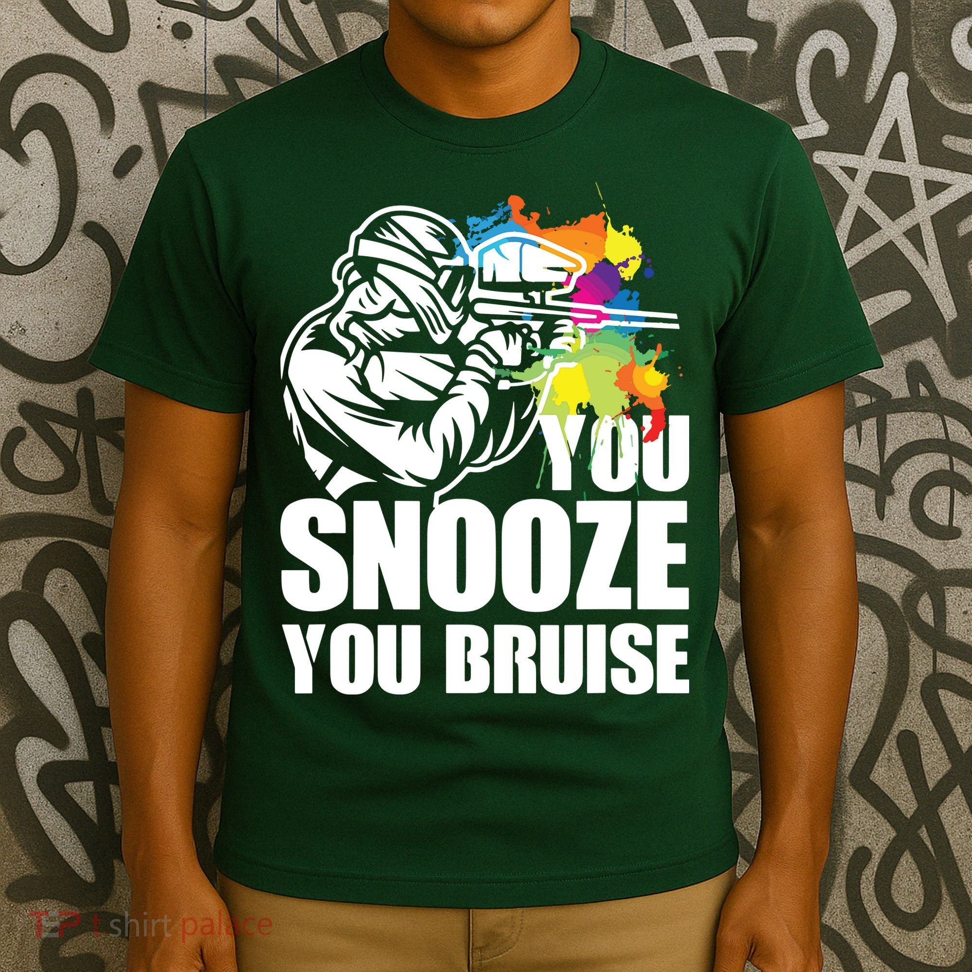 Funny Paintball You Snooze You Bruise T-Shirt