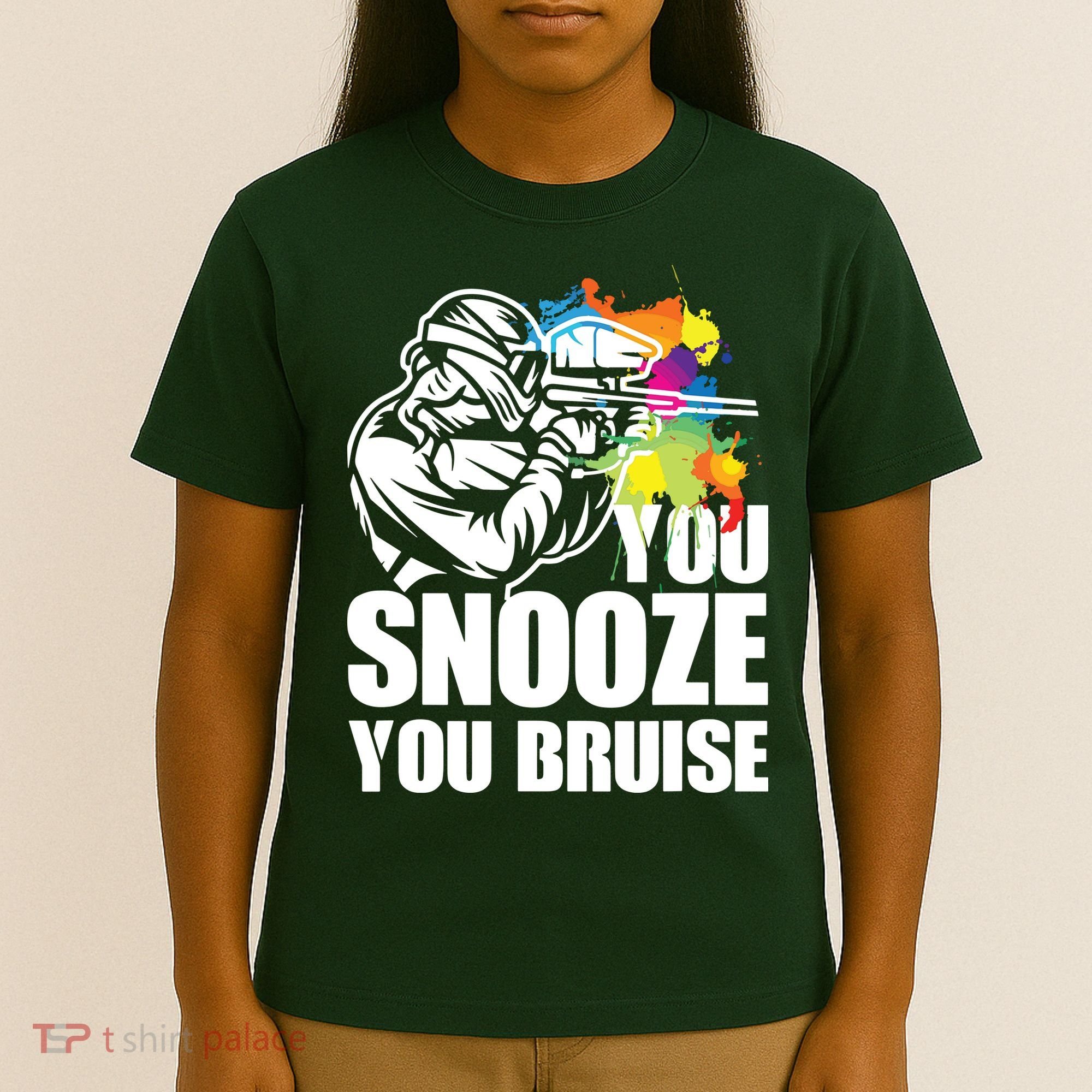 Funny Paintball You Snooze You Bruise T-Shirt