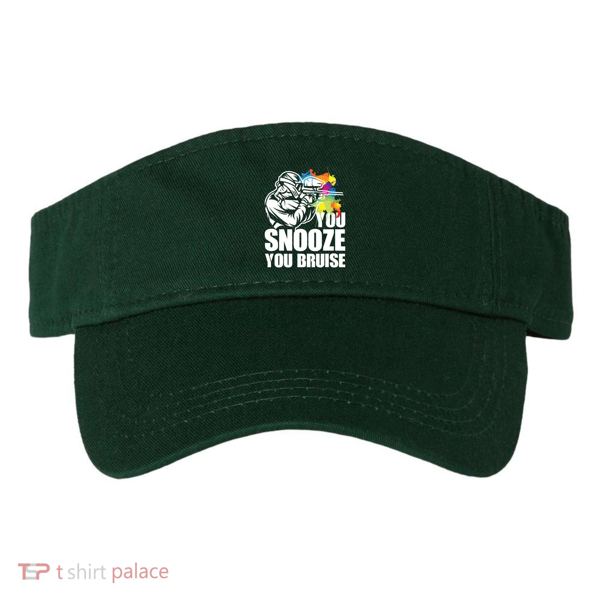 Funny Paintball You Snooze You Bruise Visor