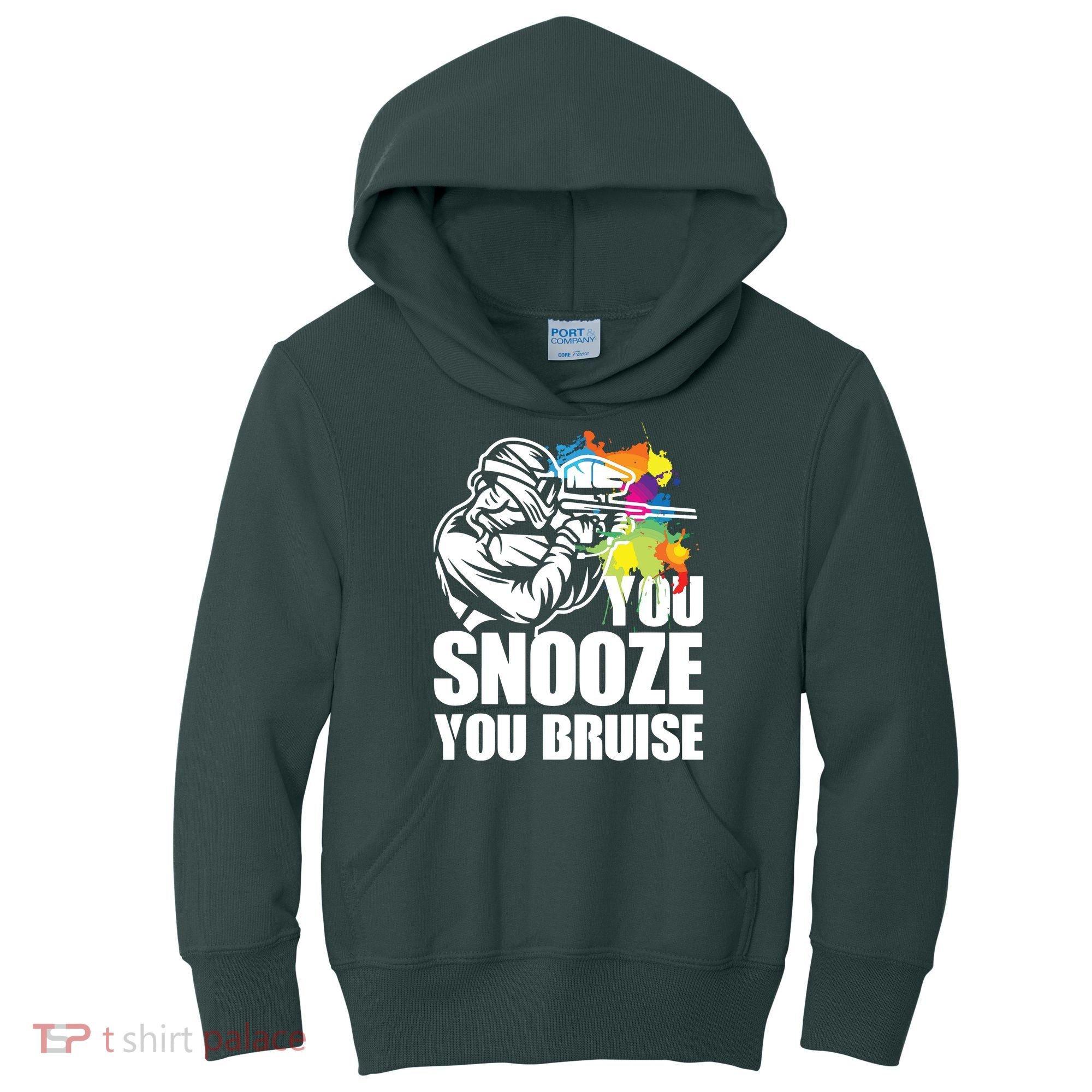 Funny Paintball You Snooze You Bruise Kids Hoodie