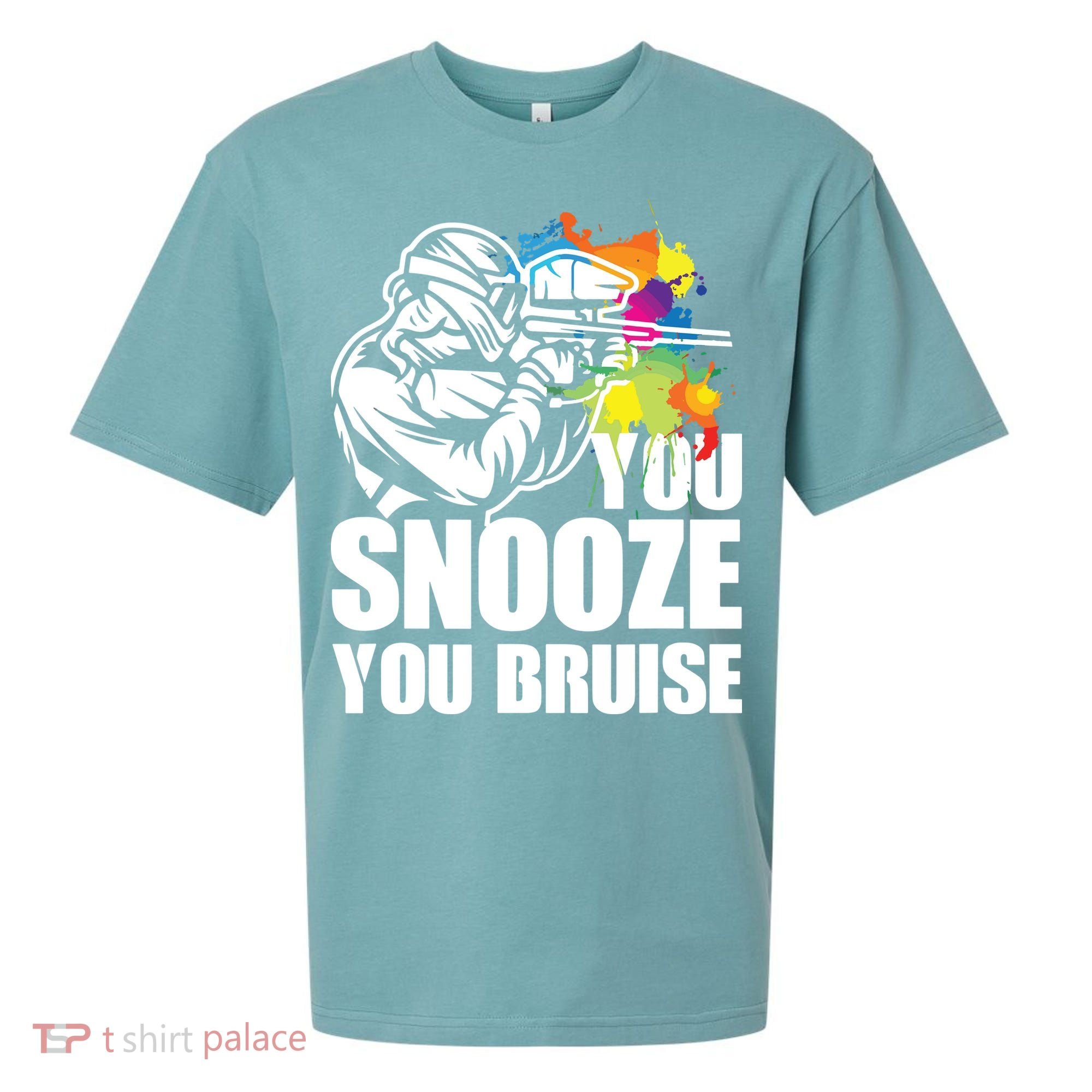 Funny Paintball You Snooze You Bruise Sueded Cloud Jersey T-Shirt